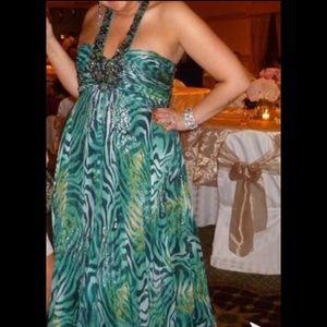 Teal Jovani evening gown